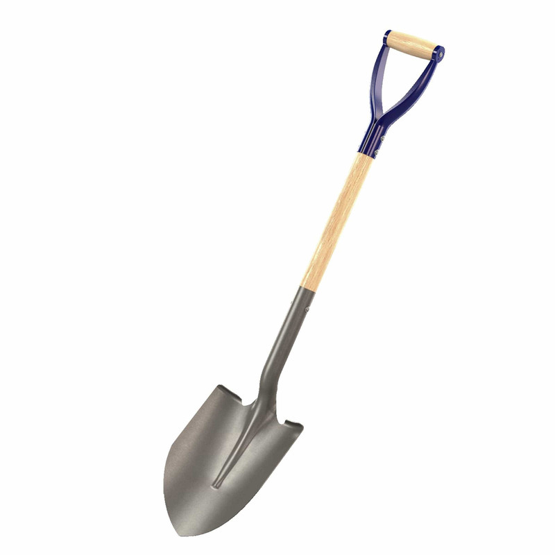 Round Point Shovel with 27" Wood Handle